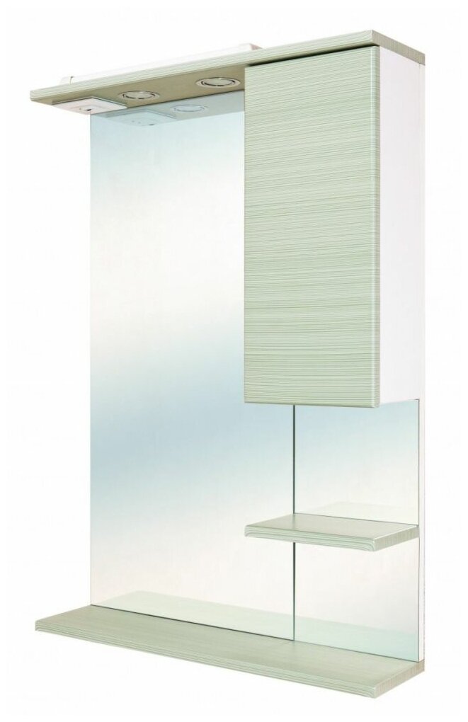 фото Шкаф-зеркало Оника Элита 60 см олива правое 206022