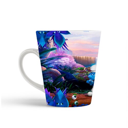 фото Кружка-латте coolpodarok мульфильмы смурфики (в кучке)