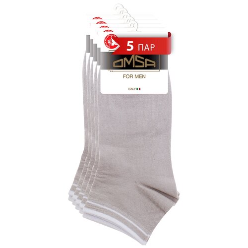фото Носки omsa, 5 пар, размер 45-47, серый