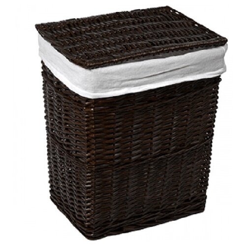 Корзина для белья WasserKRAFT Isar 46x35x55 WB-130-L с крышкой Коричневая