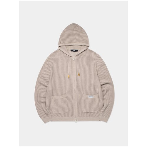 фото Зип-худи lmc knit zip-up hoodie, темно-бежевый, m lmc - lost management cities