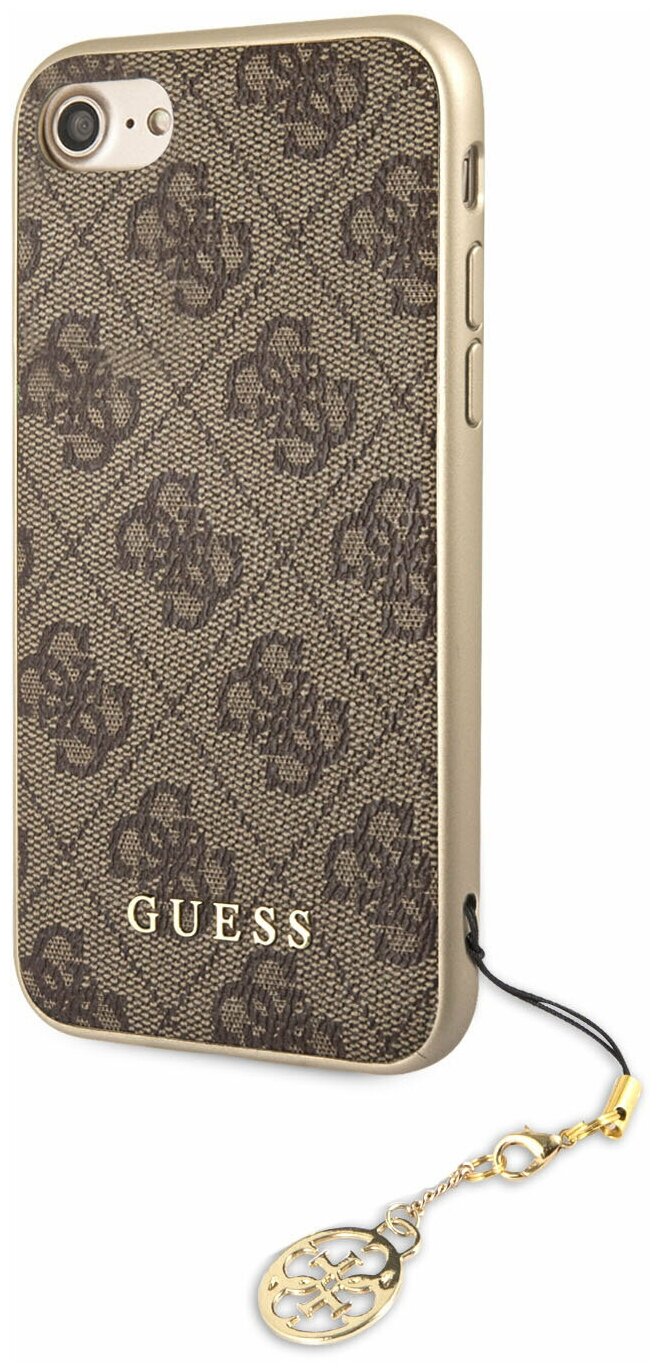 Чехол Guess для iPhone 7/8 4G Charms collection Hard Brown