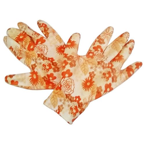 Перчатки садовые размер 8M из полиэстера с нитриловым покрытием для комфортной уборки участка в весенне-осенний период Перчатки садовые применяются при работе с инструментами и инвентарем защищают руки от грязи и незначительных повреждений 409₽