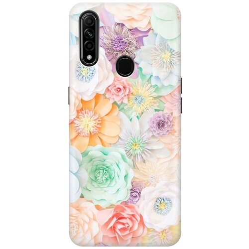 фото Ультратонкий силиконовый чехол-накладка для oppo a31 с принтом "цветочное многообразие" gosso