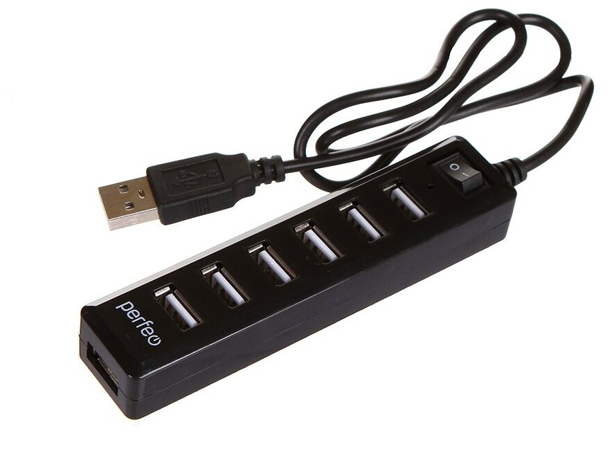 USB-HUB Perfeo 7 Port, (PF-H034 Black) чёрный