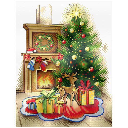 фото Набор для вышивания м.п.студия м №25 №565 рождественский вечер 22 х 17 см 1 шт. жар-птица