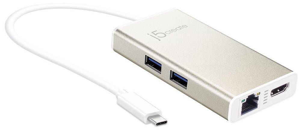 Мульти Хаб j5create USB-C Multi-Adapter - HDMI / Ethernet / USB HUB (JCA374)