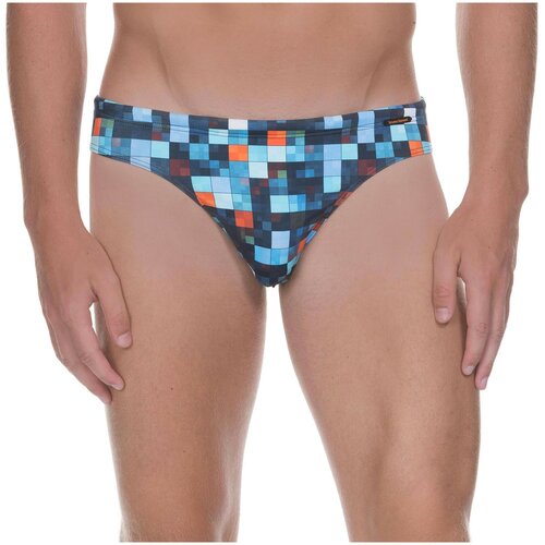 фото Плавки-брифы "pixel artwork brief - blue / orange" / bruno banani / мультиколор / размер m