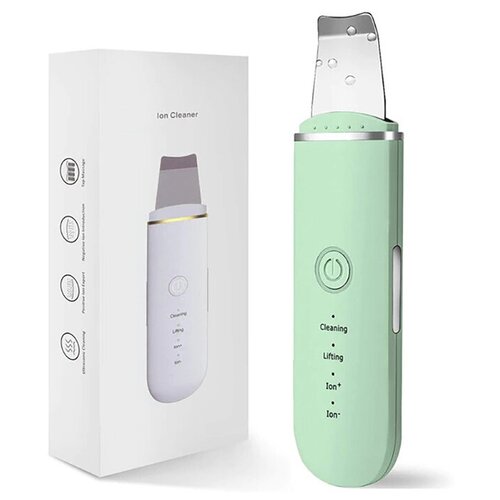 Скраббер для лица ультразвуковой от Kinsey Beauty зелёный цвет 357300₽