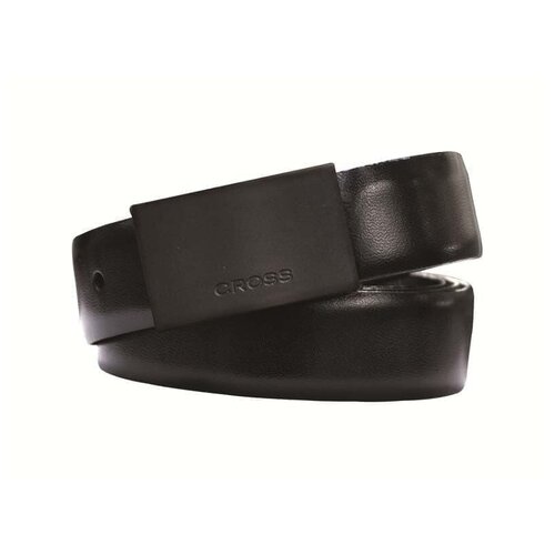 фото Ремень cross classic century с пряжкой-бляхой, кожа наппа гладкая, цвет чёрный, 126 х 3 см