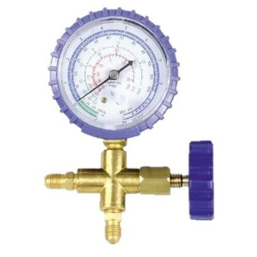 Коллектор манометрический SM02L (1 вент, низ. давл. б/шл, б/ст. R-12,22,134,404) коллектор для заправки фреона 2х вентильный a 2 р r 12 r 134 r 22 r 404 манифольд для заправки фреоном