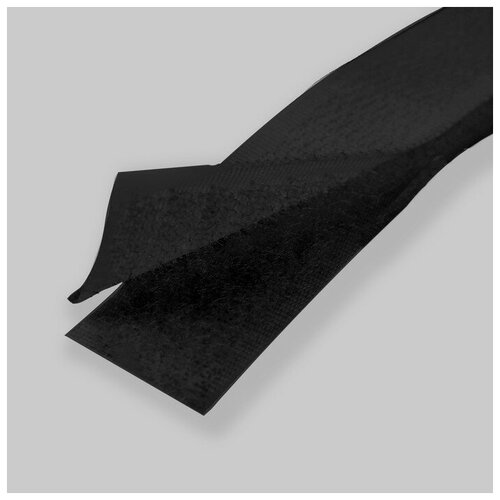 Арт Узор Липучка, 20 мм × 25 см, цвет чёрный коврик липучка чёрный большой 138 160 мм