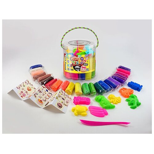 фото Набор для творчества «тесто для лепки» master do, ведро большое 22 цвета danko toys