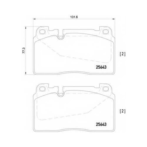 Колодки тормозные AUDI A6/A7/Q5 12- перед. BREMBO P85123