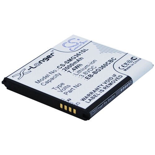 Аккумулятор CS-SMG361SL EB-BG360CBC для Samsung Galaxy J2 SM-J200F, SM-J200H 3.8V / 2000mAh / 7.60Wh аккумулятор для samsung g360 galaxy core prime g361 j200 galaxy j2 eb bg360cbe eb bg360cbc