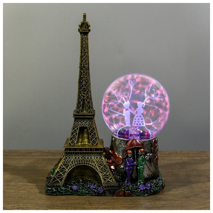 Плазменная лампа RISALUX Эйфелева башня 3924302, разноцветный, 1 шт. - фотография № 4