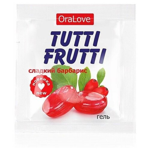 Биоритм Гель-смазка Tutti-frutti со вкусом барбариса - 4 гр.