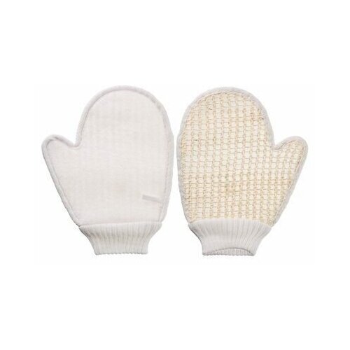 Мочалка банная, сизаль, варежка, 17х21см, 1 цвет 361-079