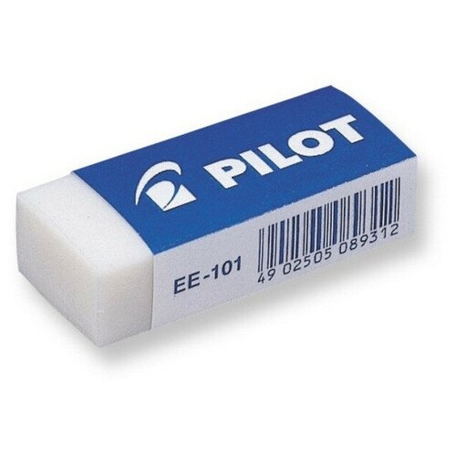 Ластик PILOT EE101 винил, карт. держатель, цв. белый, 42?19?12 мм.