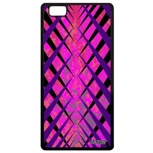 фото Качественный чехол на смартфон // huawei p8 lite 2015 // "дизайн сталактит" эффект ромб, utaupia, фуксия