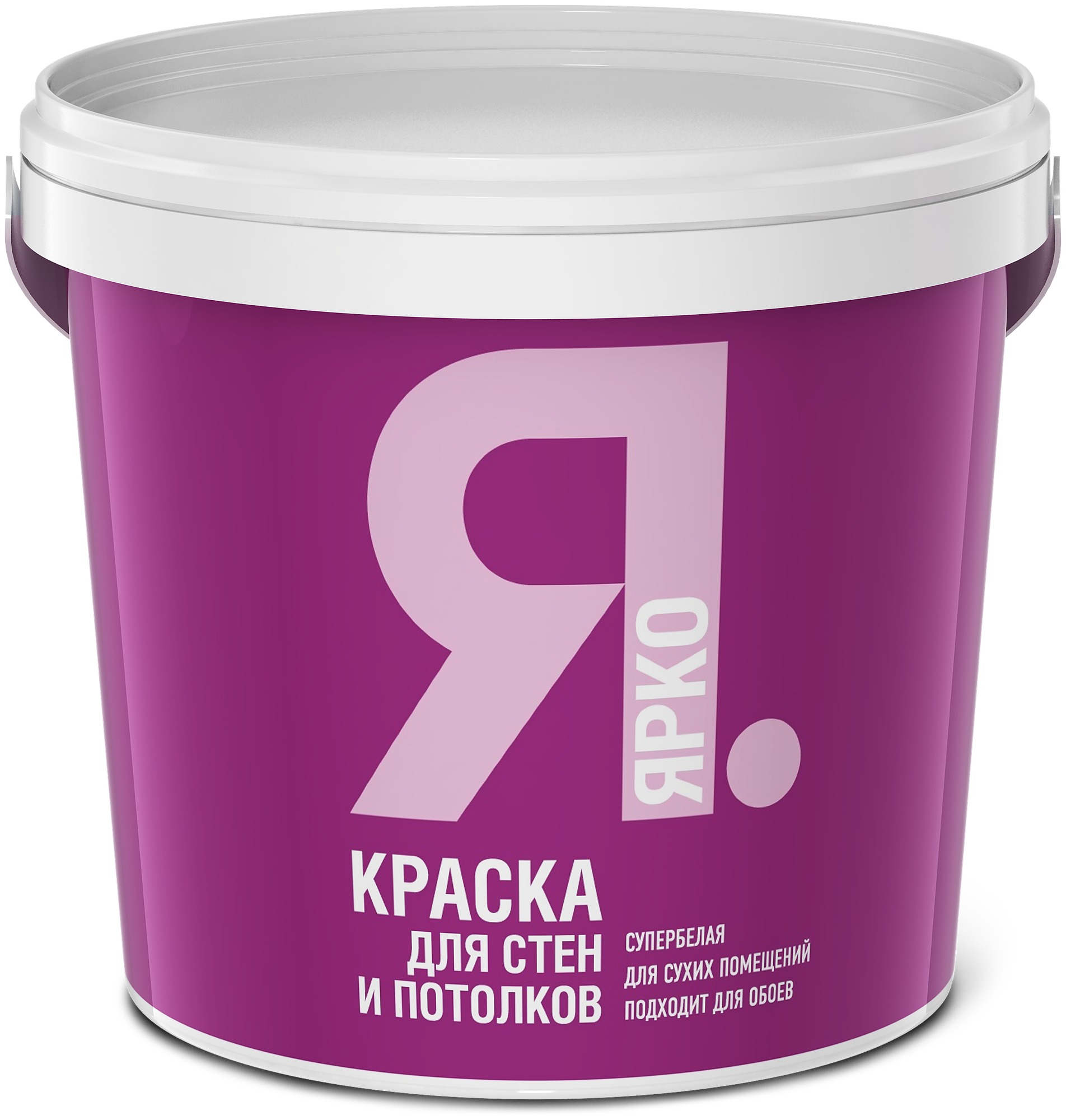 Краска акриловая Ярославские краски ЯРКО для стен и потолков для сухих помещений матовая белый 1.3 кг