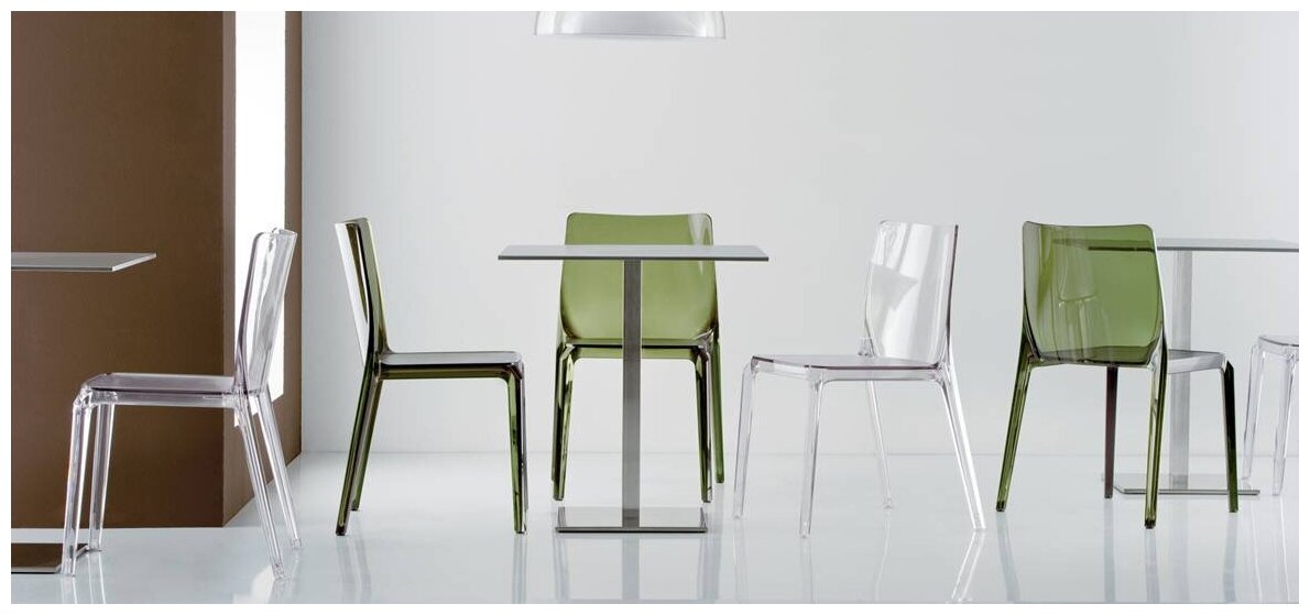 Комплект из 2 прозрачных стульев Blitz, PEDRALI, прозрачные - фотография № 5