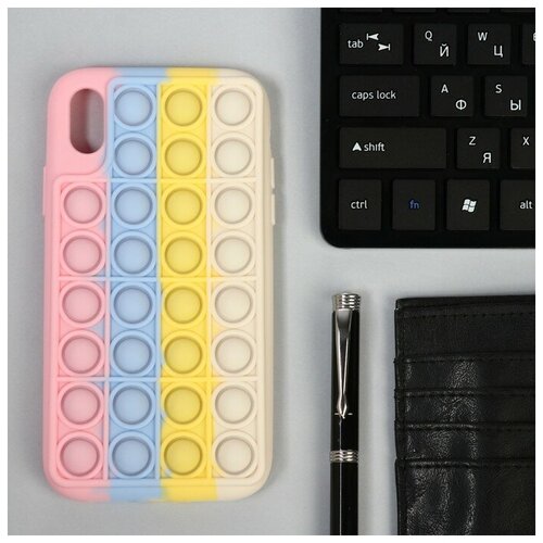 Чехол POP IT, для iPhone XR, силиконовый, разноцветный