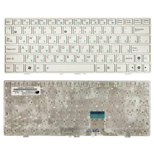 Клавиатура для нетбука Asus NSK-UDU01 русская белая с белой рамкой 100000₽