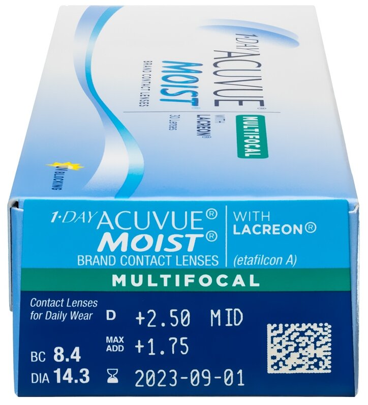 1-Day Acuvue Moist Multifocal (30 линз) (+2.50/Medium/8.4)