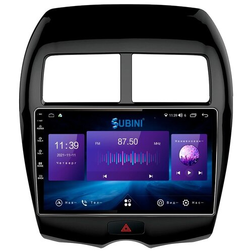 фото Штатная автомагнитола для mitsubishi asx 2010-2016, outlander sport 2010-2016, 6/128 гб, на android 10 (api29), (оригинал), 8-ядерный процессор, экран ips 10 дюймов multi touch, wi-fi, gps, 2 din, usb, sim-карта, с усилителем звука tda7850 (помощь в установке) subini