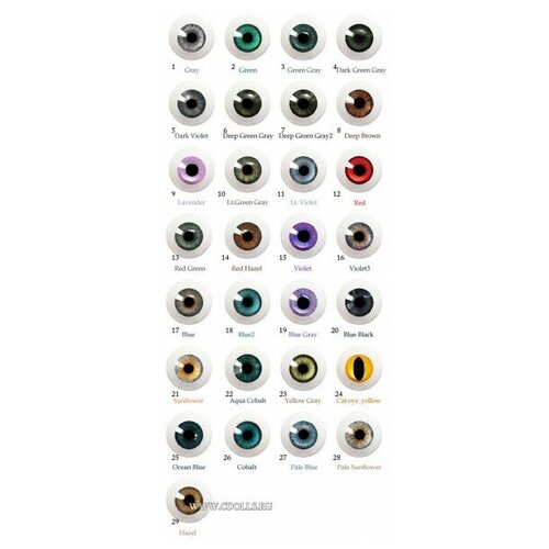 Глаза акриловые 8 мм фиолетовые для кукол БЖД / BJD глаза акриловые 16 мм красные для кукол бжд bjd