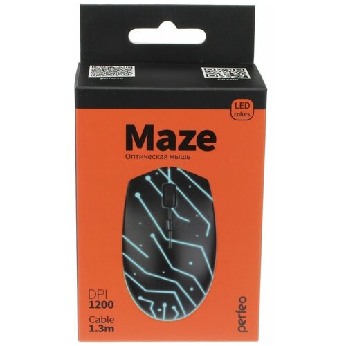 Мышь проводная Maze USB оптическая black