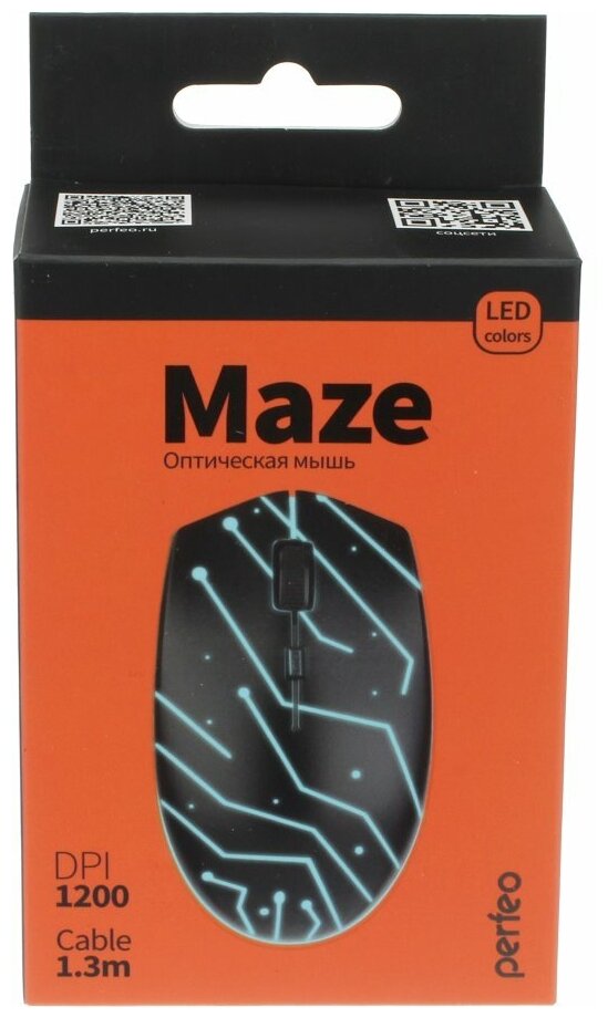 Мышь проводная Maze USB оптическая black