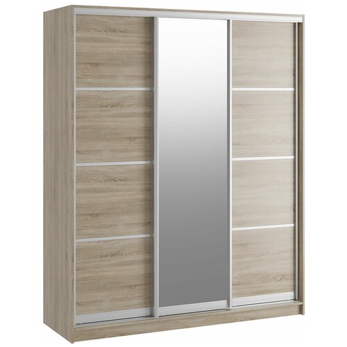 Шкаф-купе ТД Кострома Командорс Г2 Дуб Сонома Стандарт 2400 мм 1800 мм 600 мм