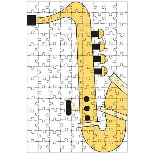 фото Магнитный пазл 27x18см."саксофон, музыкальный инструмент, музыка" на холодильник lotsprints