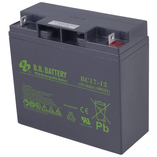 B.B. Battery Аккумулятор B.B.Battery BC 17-12 12В 17Ач 181x76x166 мм Обратная (-+)