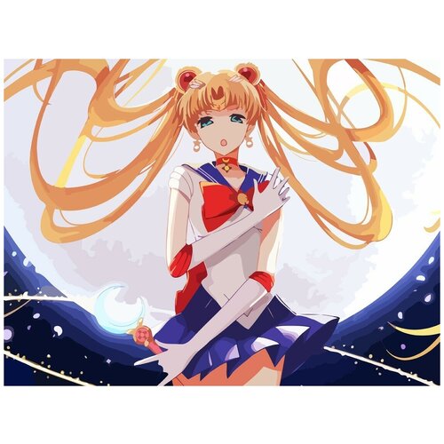 Картина по номерам на холсте Аниме Сейлор Мун Sailor moon - 7561 Г 30x40 картина по номерам набор для раскрашивания на холсте аниме сейлор мун sailor moon 7561 г 60x40