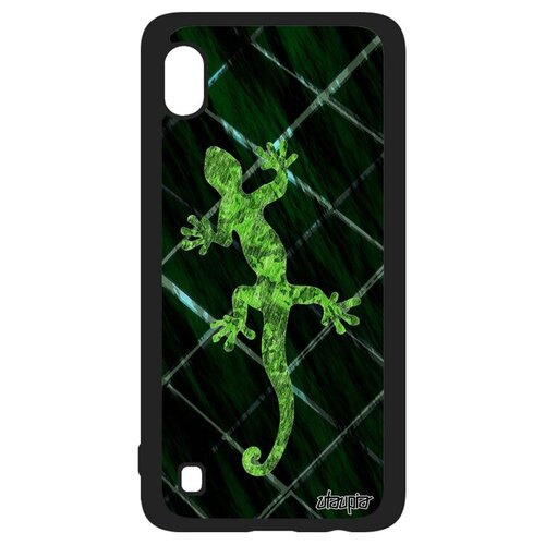 фото Необычный чехол на смартфон // galaxy a10 // "саламандра" огненная василиск, utaupia, темно-зеленый