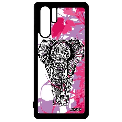фото Дизайнерский чехол на смартфон // huawei p30 pro // "слон" дизайн саванна, utaupia, розовый
