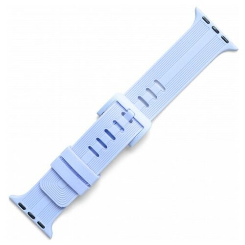Ремешок силиконовый для умных наручных смарт часов BandRate Smart RAPBRS005F- 38 - 40 мм mm голубой
