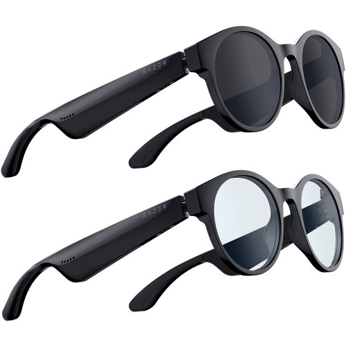 Солнцезащитные очки Razer, круглые, оправа: пластик, с защитой от УФ, поляризационные, черный