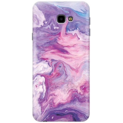 фото Силиконовый чехол на samsung galaxy j4+ / самсунг джей 4 плюс с принтом "purple marble" gosso
