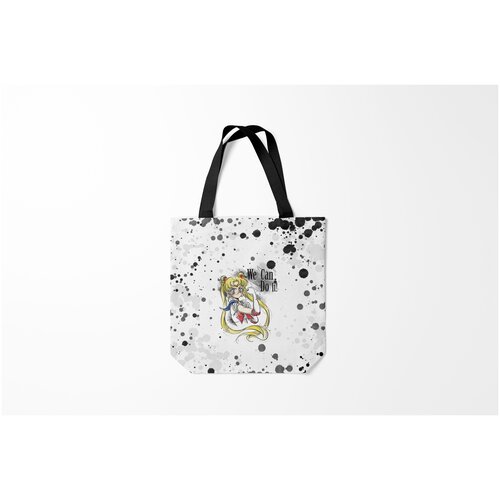 фото Сумка-шоппер / 40х40 см / аниме / sailor moon moon. we can do it burnettie