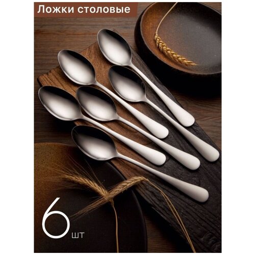 Набор столовых ложек Filigran 21*4.3см /Набор ложек 6шт / Набор металлических ложек из нержавеющей стали