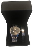 Часы мужские наручные + браслет / Подарочный набор часов / Кварцевые часы