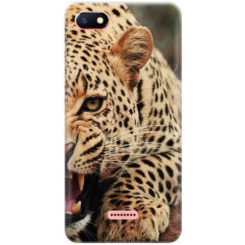 фото Re:pa накладка transparent для xiaomi redmi 6a с принтом "рассерженный хищник"