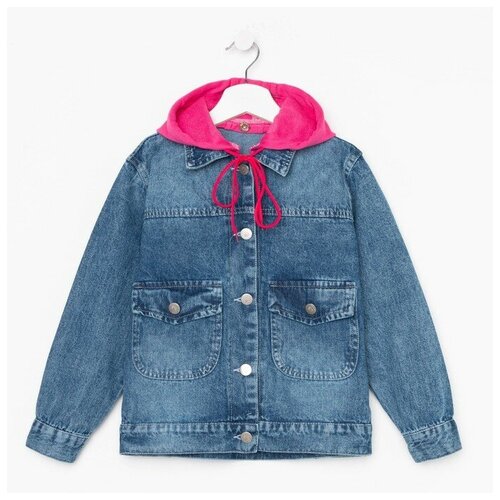 фото Куртка джинсовая для девочки, цвет синий, рост 134 см rusexpress
