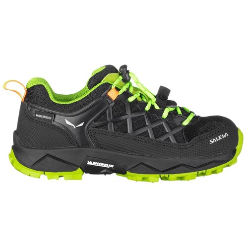 фото Кроссовки salewa wildfire waterproof kids' black out/cactus (eur:31)