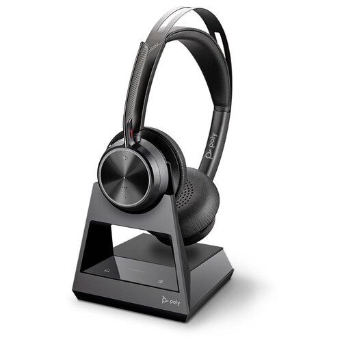 фото Plantronics poly voyager focus 2-m office [214260-01] - bluetooth гарнитура, stereo, для офиса, microsoft, usb-a