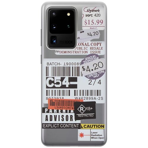 Силиконовый чехол Tag Stickers на Samsung Galaxy S20 Ultra / Самсунг С20 Ультра силиконовый чехол tag stickers на samsung galaxy s20 ultra самсунг с20 ультра